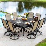 8 Person Square Outdoor Table