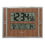 Atomic Wall Clock With Indoor And Outdoor Temperature