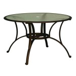 Glass Round Outdoor Dining Table