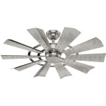 Metal Blade Outdoor Ceiling Fan With Light