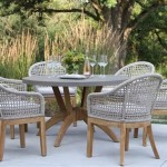 Round Outdoor Dining Table For 8