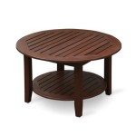 Round Wood Outdoor Coffee Table